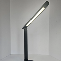 Lampe de bureau LED noire, bras orientable, commande tactile avec mémoire et port USB