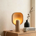 Lampe de table sculpturale minimaliste, lumière ambiante chaude design géométrique
