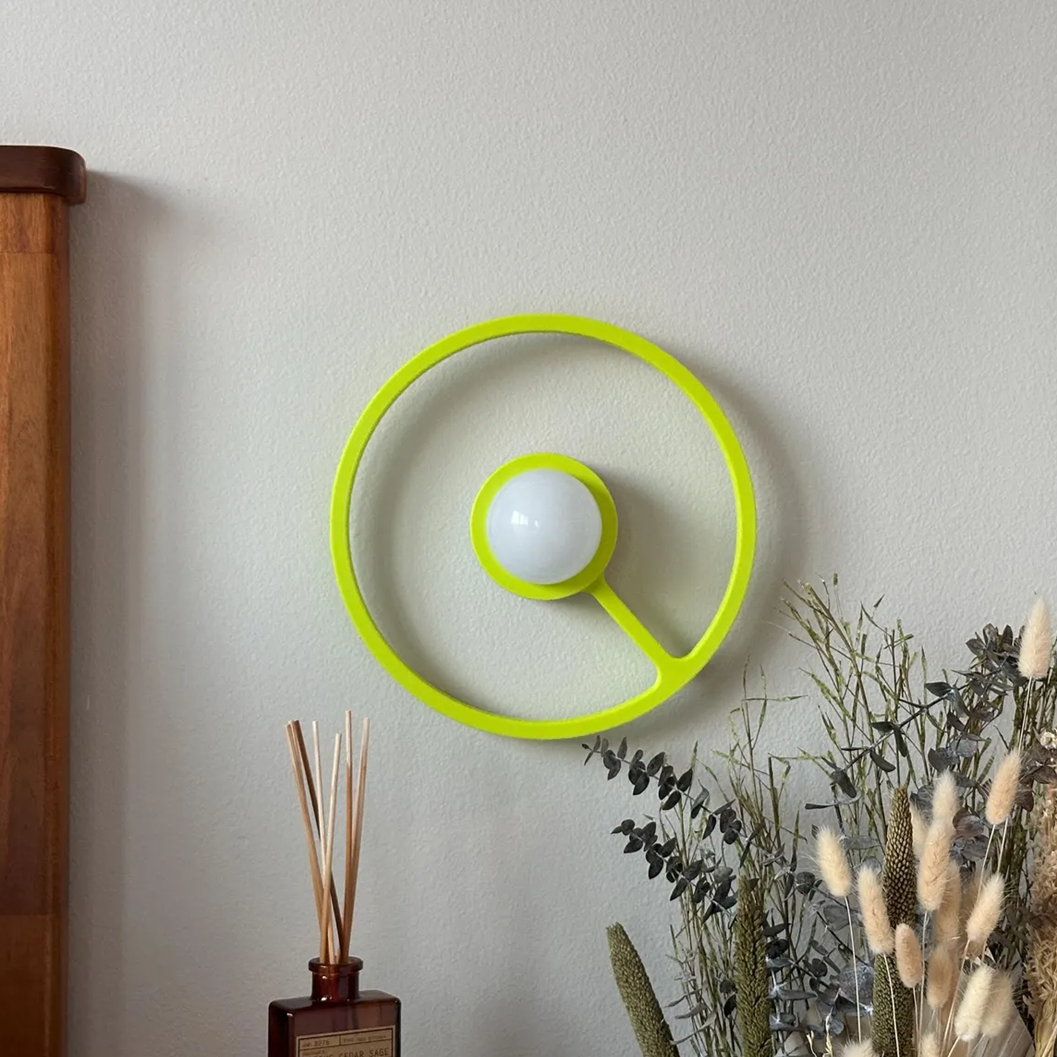 Applique murale sans fil style modernisme milieu de siècle, lumière ambiante rechargeable et variable