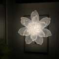 Veilleuse murale florale artisanale à brancher, lumière ambiante style spa