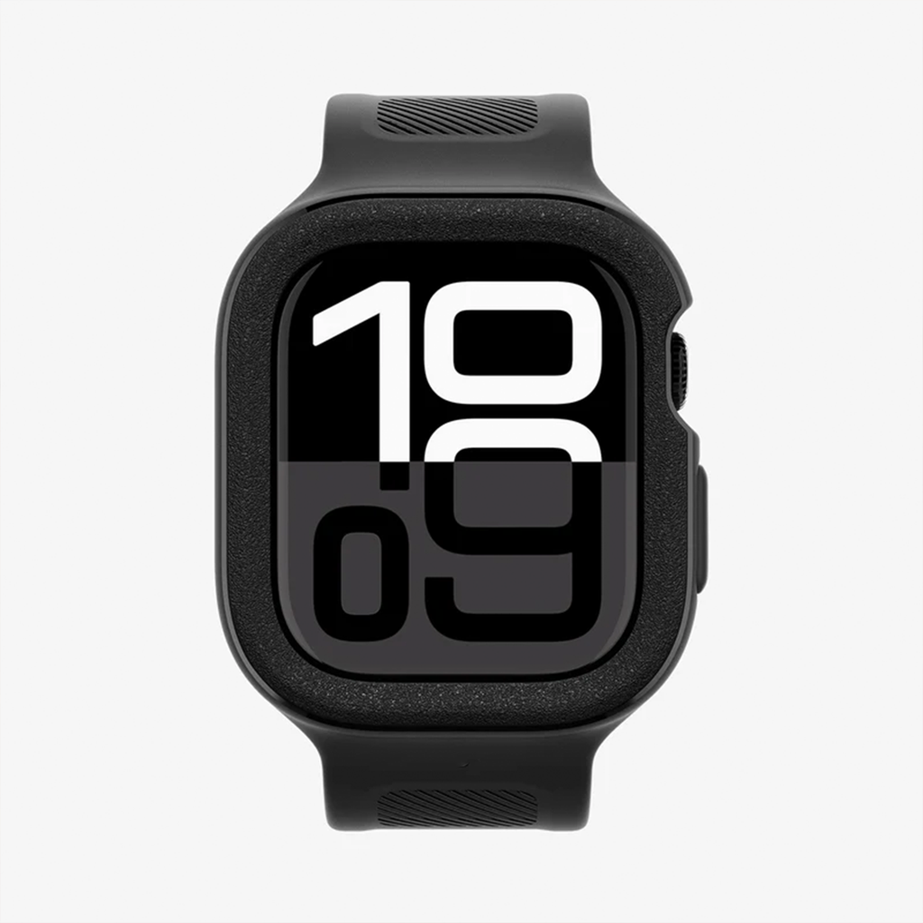 Étui de protection robuste pour montre connectée, finition noire mate, adapté aux dimensions 42 mm et 46 mm